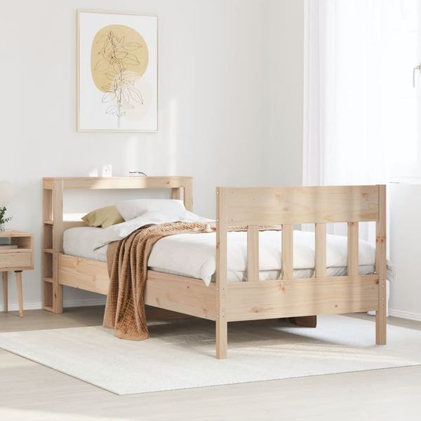 vidaXL Posteľ bez matraca 75x190 cm masívna borovica