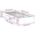 vidaXL Denná posteľ s matracom biela 80x200 cm masívna borovica