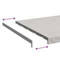 vidaXL Parapetné dosky Mramorová textúra 100 x 50 x 4,5 cm PVC