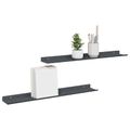 vidaXL Závesná polica 2 ks Antracit 60 x 8,5 x 2,5 cm Oceľ