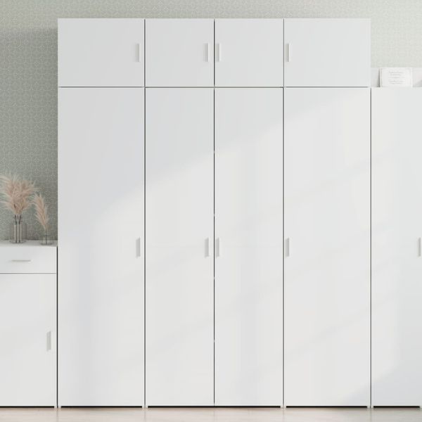 vidaXL Úložná skrinka biela 80x42,5x225 cm kompozitné drevo