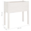 vidaXL Záhradné kvetináče 2 ks biele 70x31x70 cm borovicový masív