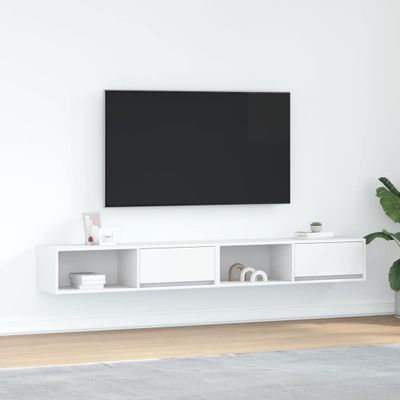 vidaXL TV skrinky 2 ks biele 100x31x25,5 cm, z umelého dreva