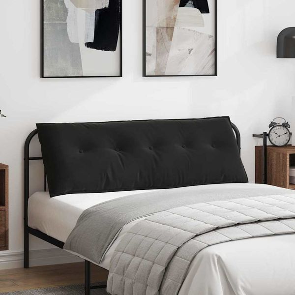vidaXL Poduška na chrbát Čierna 140 x 50 cm Kordúrová tkanina