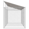 vidaXL Klietka pre psa s strechou Strieborná 600 x 200 x 256 cm