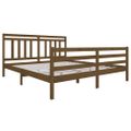 vidaXL Posteľný rám medový 180x200 cm Super King masívne drevo