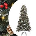 vidaXL Umelý vianočný stromček Zelená 240 cm PVC, plast a oceľ
