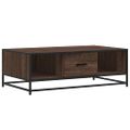 vidaXL Konferenčný stolík hnedý dub 100x57x35 cm kompozit. drevo a kov