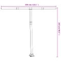 vidaXL Súprava markízových stĺpikov biela 300x245 cm železo