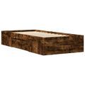 vidaXL Rám postele so skladom Dymový dub 80 x 200 cm Kompozitné drevo