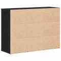 vidaXL Komoda čierna dub 91x29,5x65 cm spracované drevo
