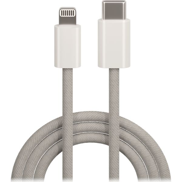 Maxlife MXUC-06 kábel USB-C - Lightning 1,0 m 20W sivý nylon