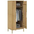 vidaXL Šatník FLORO voskovohnedý 77x53x171 cm borovicový masív