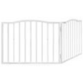 vidaXL Brána pre psa skladacia 2 panely biela 160 cm topoľové drevo