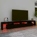 vidaXL TV skrinka s LED svetlami čierna 260x36,5x40 cm