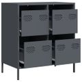 vidaXL Komoda antracitová 68x39x73,5 cm oceľ valcovaná za studena