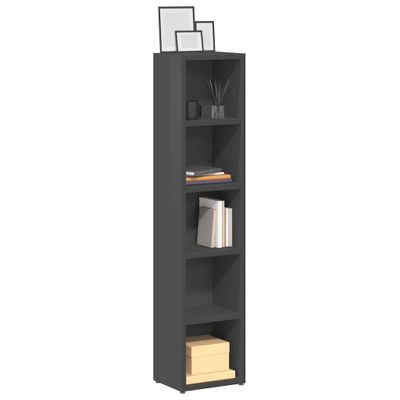 vidaXL Skrinky na CD 2 ks, lesklá sivá 21x16x93,5 cm, kompozitné drevo