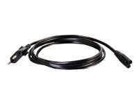 Elektrický kábel - power IEC 60320 C7 do power CEE 7/7 (M) - AC 250 V - 3 m - lisovaný - čierna - Európa