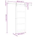 vidaXL Posuvné dvere 83 x 202 cm Masívne borovicové drevo a sklo