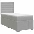 vidaXL Posteľ boxspring s matracom Svetlosivá 80 x 200 cm Látka
