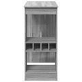 vidaXL Barový stôl s policami sivý sonoma 90x47,5x103,5cm kompoz.drevo