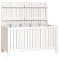 vidaXL Záhradný úložný box biely 121x55x64 cm masívna borovica
