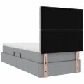 vidaXL Postel s úložným prostorem a matrací Svetlosivá 90 x 200 cm