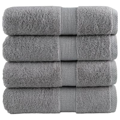 vidaXL Prémiové umývacie utierky SOLUND 4 ks sivé 30x30 cm 600 g/m²