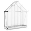 vidaXL Skleník so základovým rámom strieborný 169x58x202 cm hliník