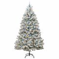 vidaXL Umelý Sklápací Vianočný Stromček 300 LED Zelená a biela 240 cm