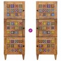 vidaXL Highboard Prírodná 40 x 33 x 110 cm Masívne mango drevo