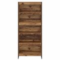 vidaXL Knižnica 80 x 30 x 189,5 cm Kompozitné drevo Staré drevo