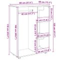 vidaXL Šatník staré drevo 80x40x110 cm kompozitné drevo