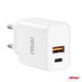 Sieťová nabíjačka PRO-09 USB+USB-C 20W Quick Charge 230V AMiO-02935