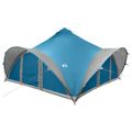 vidaXL Tipi stan so strechou Modrá Pre 18 osôb Polyester a oceľ