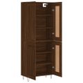 vidaXL Vysoká skrinka hnedý dub 69,5x34x180 cm spracované drevo
