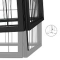 vidaXL Ohrádka pre psov 18 panelov čierna 50x100 cm práškovaná oceľ
