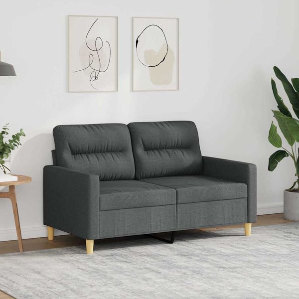 vidaXL 2-miestna pohovka tmavosivá 120 cm látka