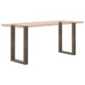 vidaXL Nohy k jedálenskému stolu v tvare U, 2 ks, prírodná oceľ, 50 x (72-73) cm, oceľ