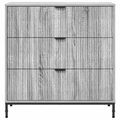 vidaXL Servírovacia skriňa Sivý Sonoma 79,5 x 33 x 82 cm