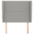 vidaXL Čelo postele so záhybmi bledosivé 83x23x118/128 cm látka