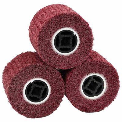 vidaXL Brúsne valce 3 pcs Červená 12 x 12 x 10 cm Syntetické vlákno