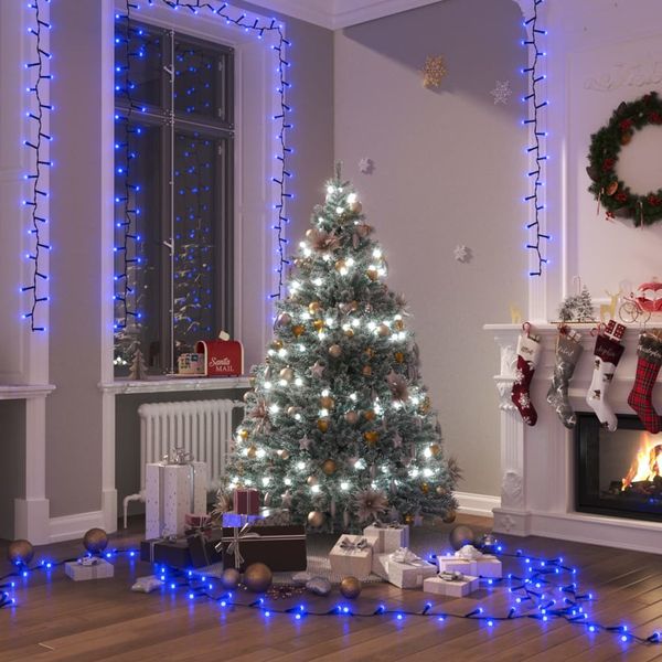 vidaXL Kompaktná LED reťaz, 400 diód, modrá 13 m, PVC