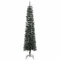 vidaXL Umelý úzky vianočný stromček so stojanom, zelený 240 cm, PVC