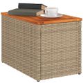 vidaXL Záhradné príručné stolíky 2ks béžové 55x34x37cm polyratan masív