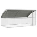 vidaXL Klietka pre sliepky 2 ks Strieborná 400 x 200 x 200 cm