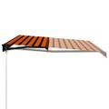 vidaXL Ručne zaťahovacia markíza 450x300 cm oranžová a hnedá