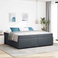 vidaXL Rám postele s matracmi Tmavo šedá 200 x 200 cm látka