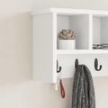 vidaXL Vešiak na stenu Nástenná montáž Biela 50 x 16 x 26 cm