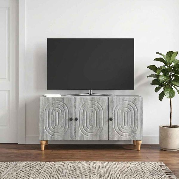 vidaXL TV skrinka Sivá sonoma 99 x 34,5 x 50 cm Kompozitné drevo